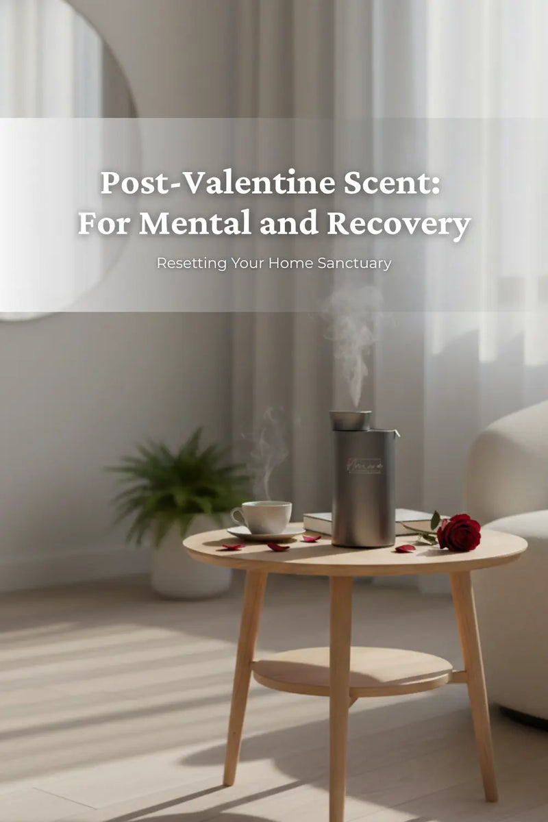 A fresh morning reset in a home sanctuary featuring an Aémore diffuser for post-Valentine decompression.