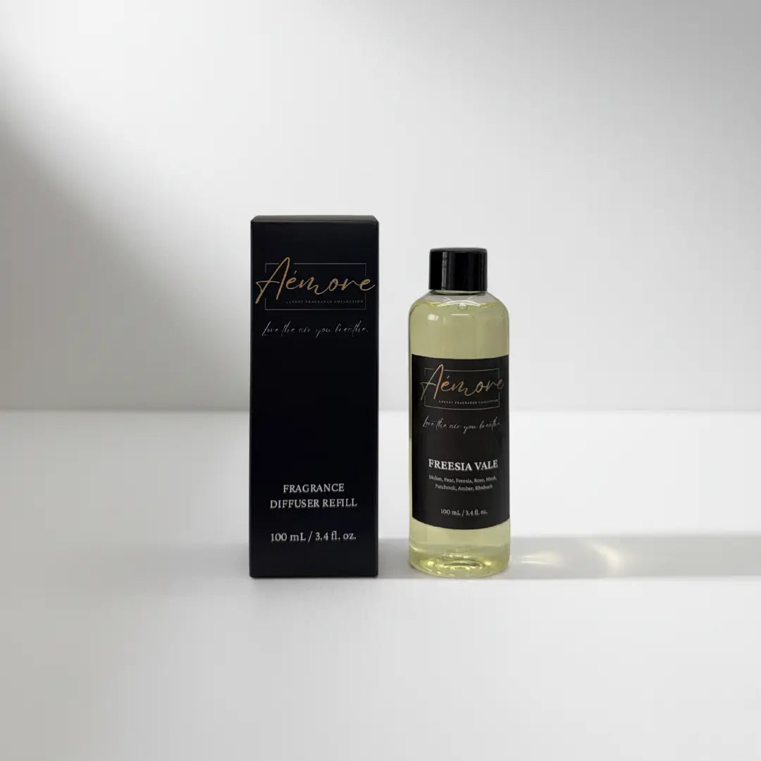 Luxury Oil Fragrance Diffuser Refill | 100 mL | Freesia Vale Aémore - Luxury Fragrance Collection